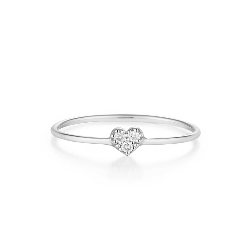 SOPHIE | Diamond Heart Ring Rings AURELIE GI 5 White Gold 