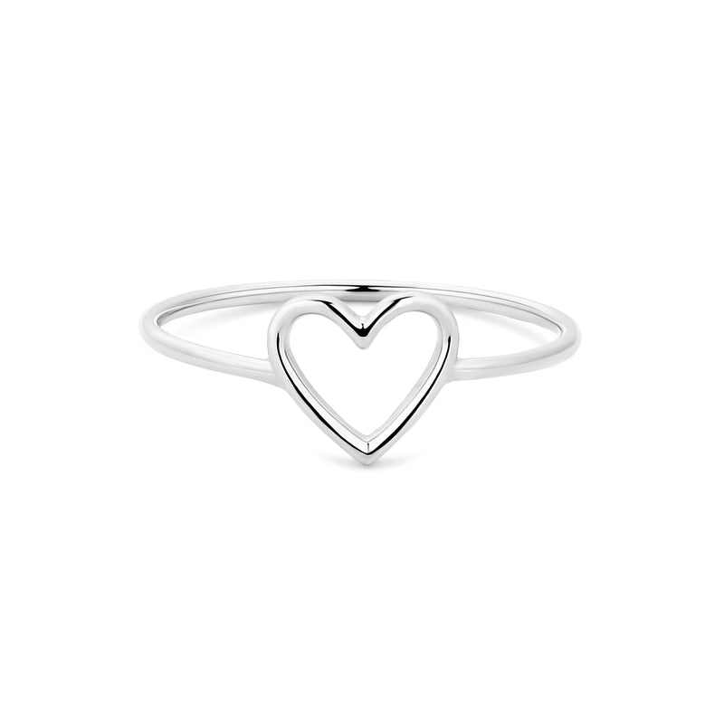 JANE | Open Heart Ring Rings AURELIE GI #5 White Gold 