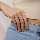 MARILYN | Solitaire Rose Cut White Sapphire Ring Rings AURELIE GI 