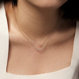 ROSAMUND | Rose Cut White Sapphire Necklace Necklaces AURELIE GI 
