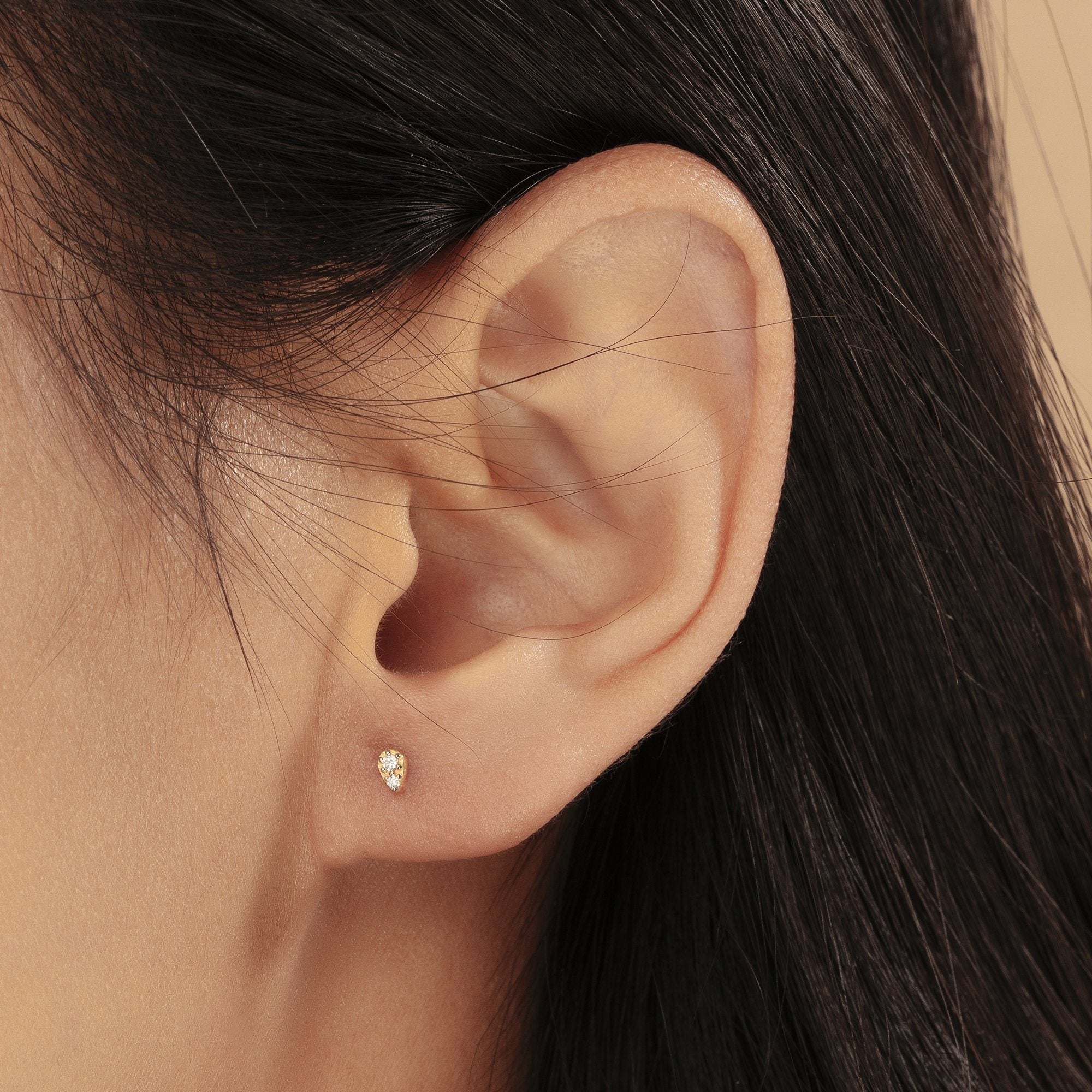 ROSA | Diamond Pave Teardrop Studs Studs AURELIE GI 