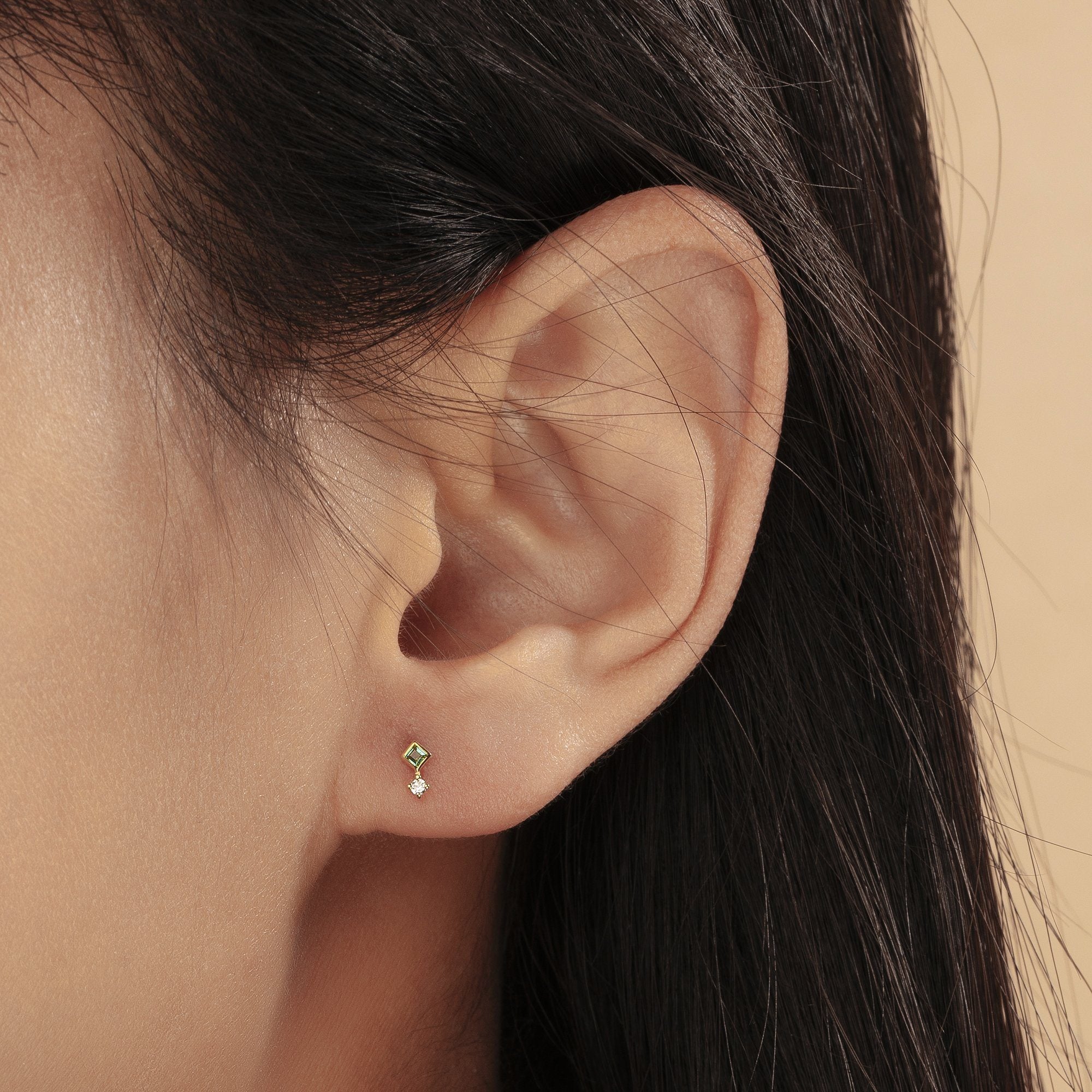 EMMIE | Emerald and Diamond Studs Studs AURELIE GI 