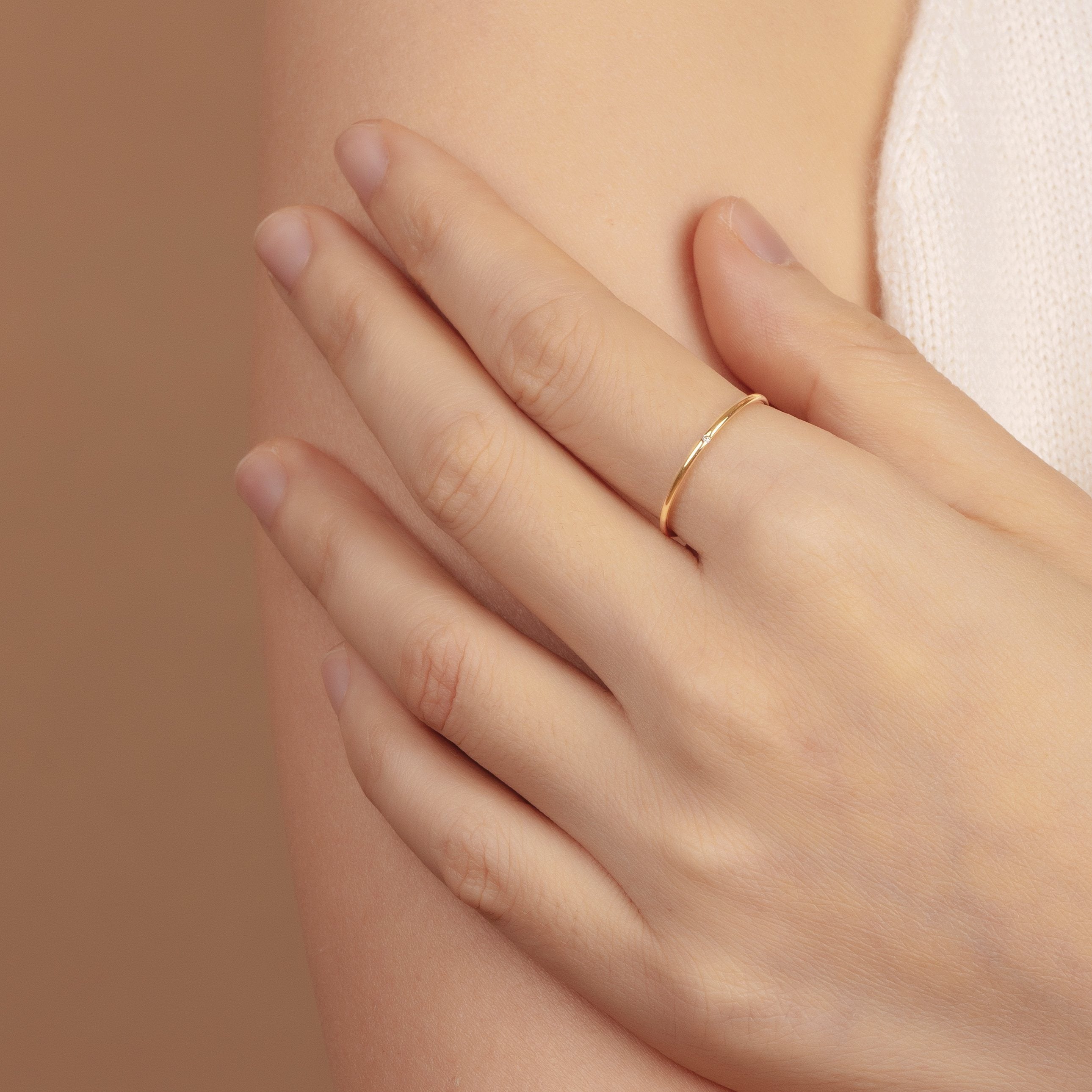ZOE| Single Diamond Band Rings AURELIE GI 