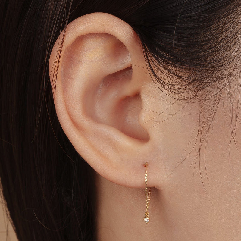 LAUREL | Diamond Chain Earrings Drop Earrings AURELIE GI 