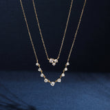 NORMA | Rose Cut Triple White Sapphire Necklace Necklaces AURELIE GI 