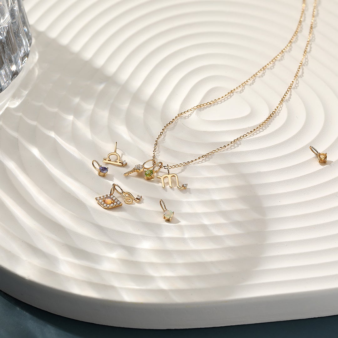 LIBRA | Zodiac Charm With Diamond Necklace Charms AURELIE GI 