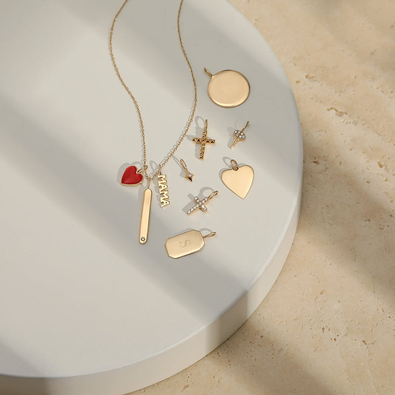 Dulcie | Tiny Candy Red Heart Pendant Necklaces AURELIE GI 