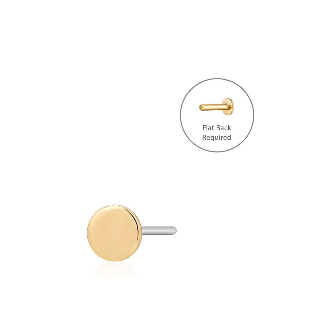 DOT | Disc Threadless Flatback Earring