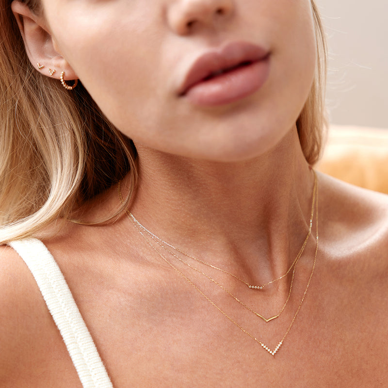 Wishbone necklace / Sideway wishbone necklace – vivianjewelrynyc
