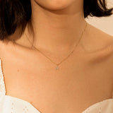 A | Diamond Initial Charm Necklace Charms AURELIE GI 
