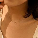 C | Diamond Initial Charm Necklace Charms AURELIE GI 