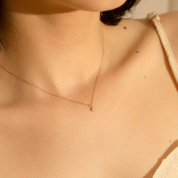 APRIL | Diamond Necklace Charm Necklace Charms AURELIE GI 