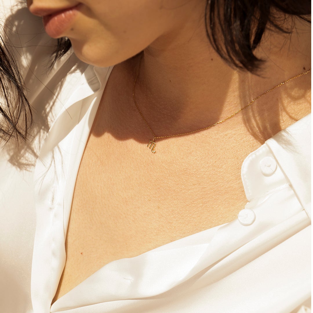 SCORPIO | Zodiac Charm With Diamond Necklace Charms AURELIE GI 