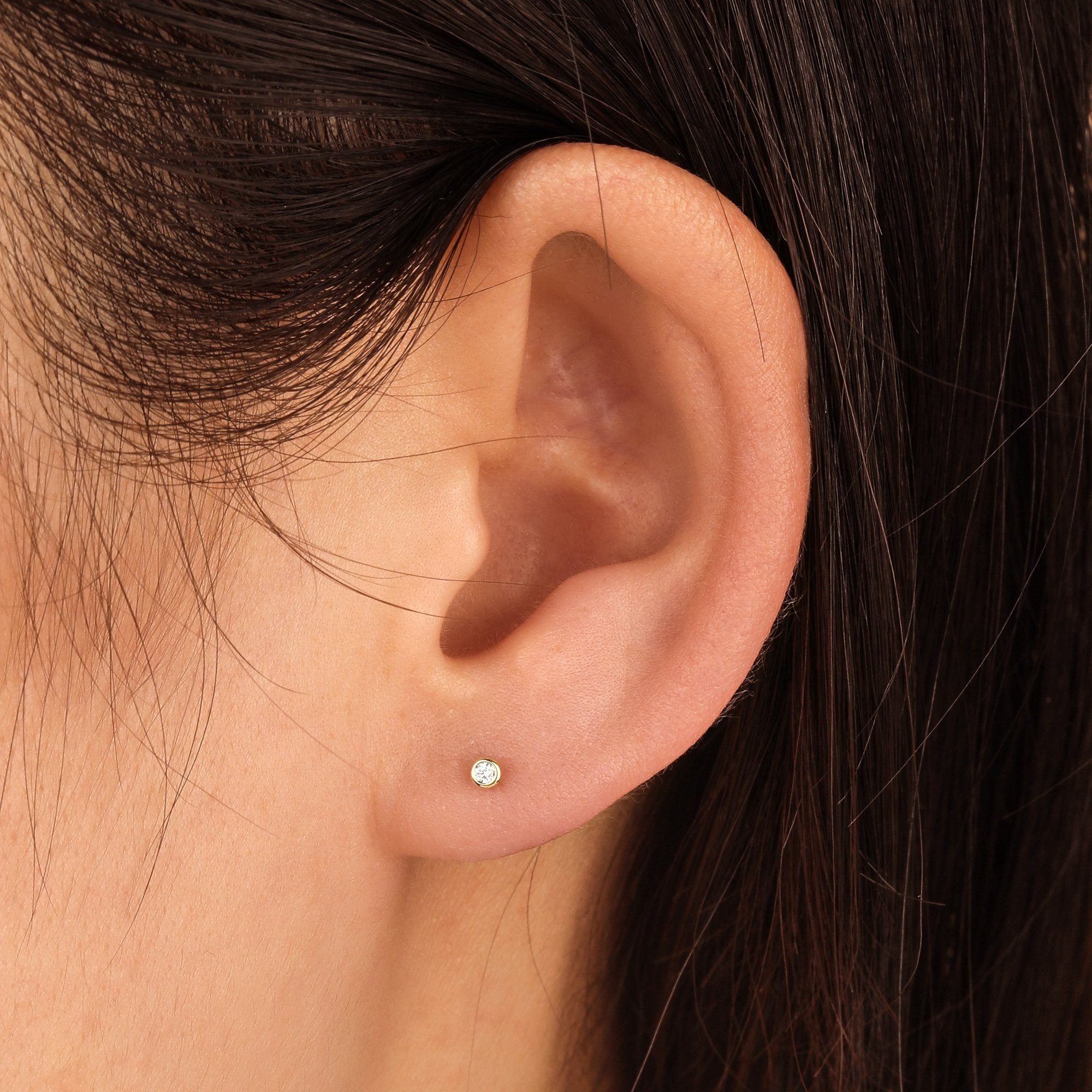 GERI | Bezel Diamond Studs Studs AURELIE GI 